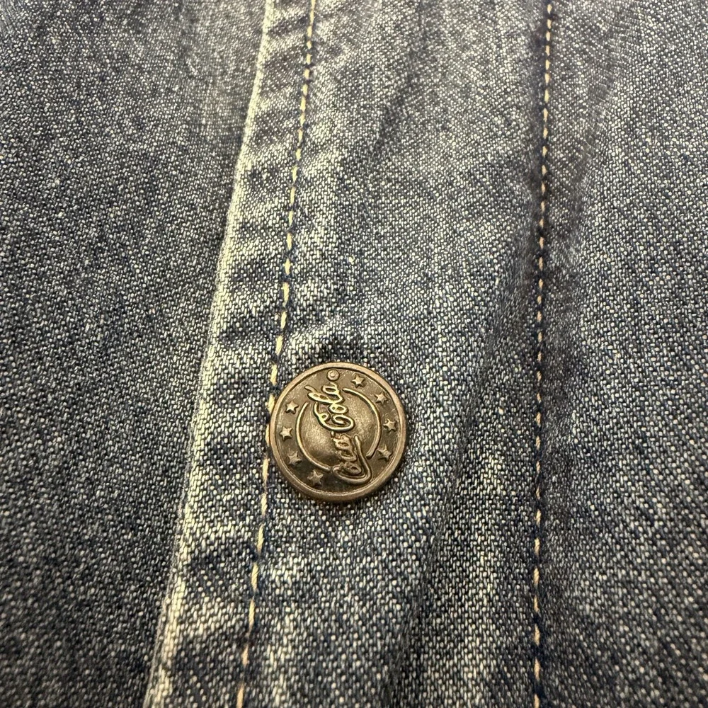 Vintage Super Rare Cococola Denim Bomber Jacket 100%‎ Cotton